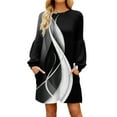 Fall Dresses for Women 2024 Trendy Boho Floral Sundress Long Sleeve
