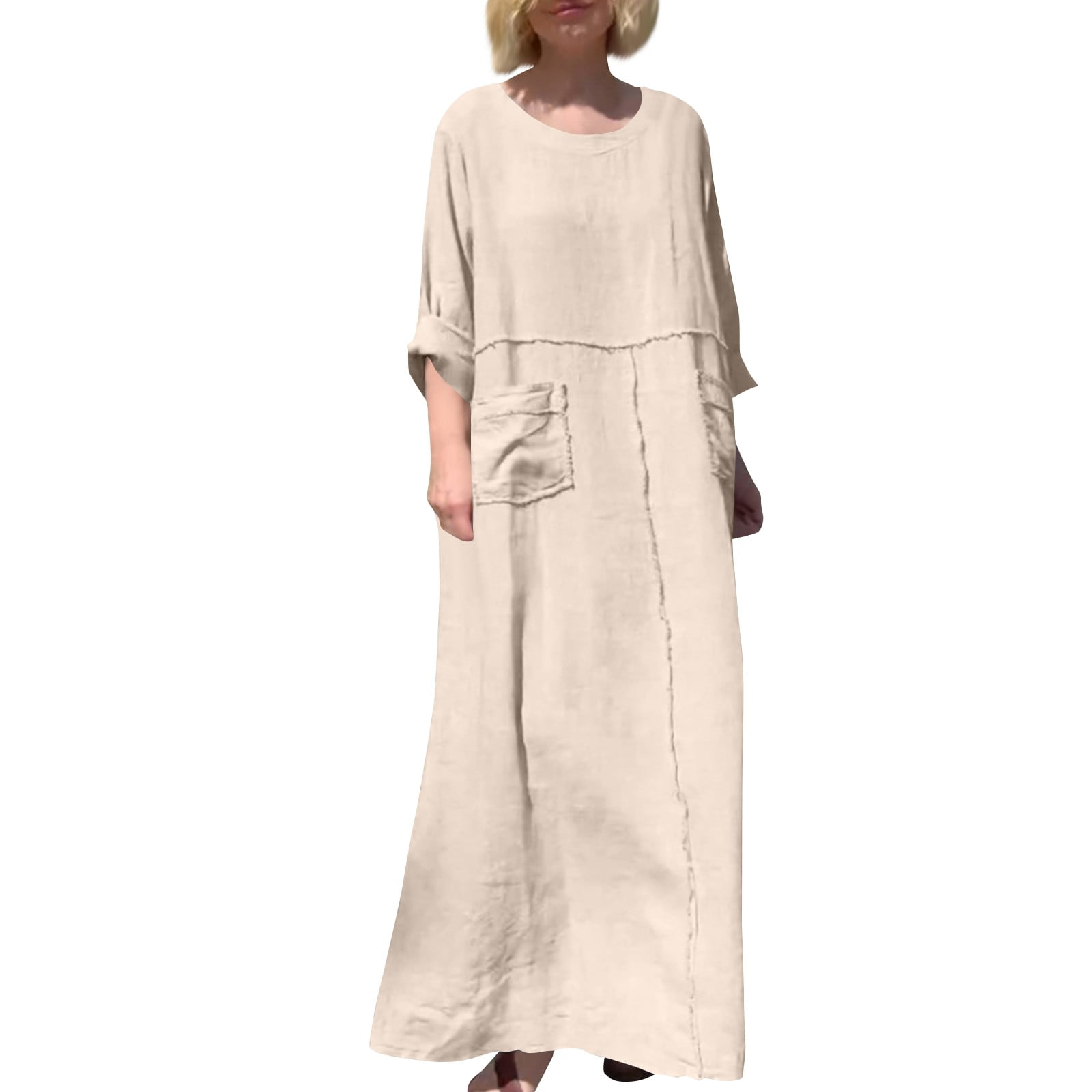 Fall Dresses for Women 2024 Trendy High Waisted Sundress Long Sleeve