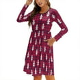 thumbnail image 1 of Fall Dresses for Women 2024, White Tree Red Plaid Womens Fall Dresses Long Sleeve Casual Tie Waist Clothes, Womens Fall Fashion 2024 Midi  Dresses Outfits with Pocket, 1 of 6