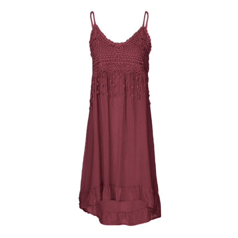 Fall Dresses for Women 2023 Women's Summer Spaghetti Strap Dress Plus Size Casual Plain Color Lace Patchwork V Neck Sleeveless Maxi Cami Dresses - Walmart.com Fall Dresses for Women 2023 Women's Summer Spaghetti Strap Dress Plus Size Casual Plain Color Lace Patchwork V Neck Sleeveless Maxi Cami Dresses - Walmart.com