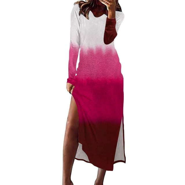 Fall Dresses for Women 2024 Casual Work Dresses for Women' Printed Long