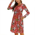 Fall Dresses for Women 2024, Cute Christmas Bunny Crew Neck Maxi Casual