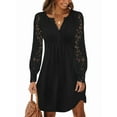 thumbnail image 1 of Fall Dresses for Women Lace Long Sleeve Elegant Slim Formal Party Dress Black XXL, 1 of 8