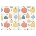 thumbnail image 1 of Fall Elements Kitchen Towels 2-Pack - Polyester Absorbent Maple Leaf and Pumpkin Design, Fall Home Decor, 1 of 3