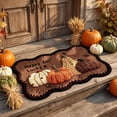thumbnail image 1 of Fall Entrance Mat Faux 3D Flat Printed Pumpkin Floor Mat, Chestnut Pumpkin House for Home Yard Front Door, 1 of 6