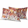 thumbnail image 1 of Fall Eucalyptus Brown Outdoor Waterproof Pillow Covers, Thanksgiving Pumpkin Autumn Wood Grain Decorative Rectangle Throw Pillowcase Sofa Cushion Sham for Patio/Couch/Chair, 20"x12" 2 Pack, 1 of 8