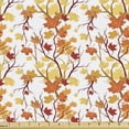 thumbnail image 1 of Fall Fabric by the Yard, Swirling Autumn Leaves Shady Seasonal Elements Aesthetic Nature Image, Decorative Upholstery Fabric for Sofas and Home Accents, 5 Yards, Yellow Orange by Ambesonne, 1 of 4