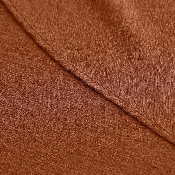 Fall Farmhouse Round Tablecloth for Indoor Outdoor Use, Harvest Thanksgiving Faux Linen Washable Table Cover, Party Dining Kitchen Decor, 60 Inch Round, Burnt Orange, 2-4 Seats