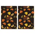 thumbnail image 1 of Fall Farmhouse Towel Set - 2 Pack Absorbent Dish Towels w/Maple Leaves, Pumpkin Decor Kitchen Towel, 1 of 3