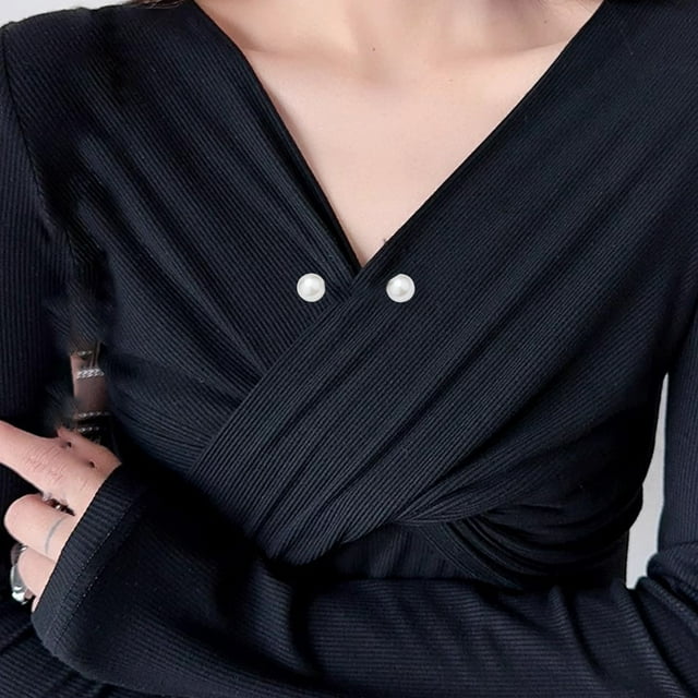 Fall Fashion 2024 Brooch Pin Sweater Shawl With Pearl Brooch To