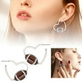 Fall Fashion 2024 Metal Olive Sport Themed Large Hoop Earrings For