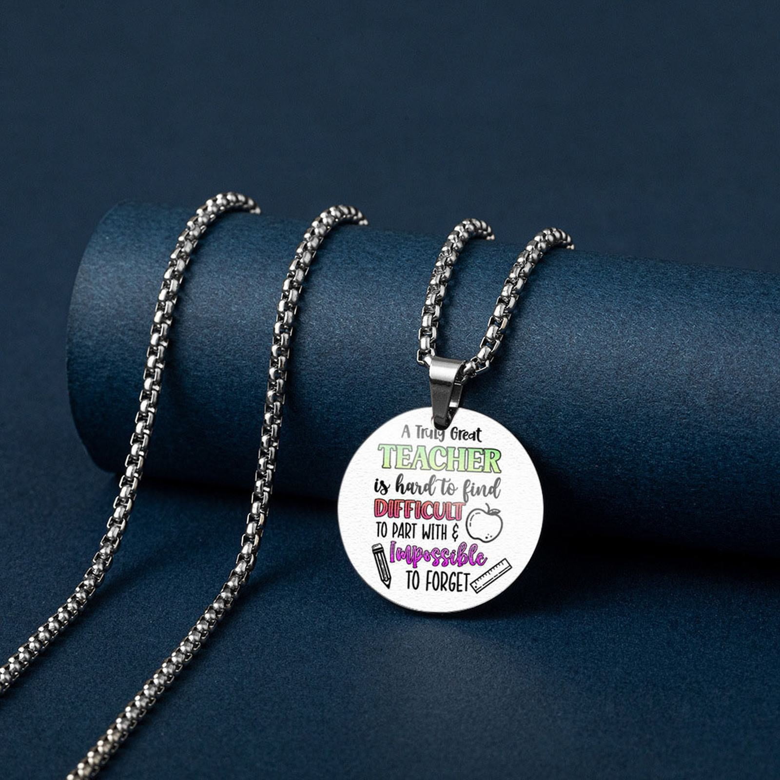Fall Fashion 2024 Teacher Appreciation Gifts Thank You Necklace For