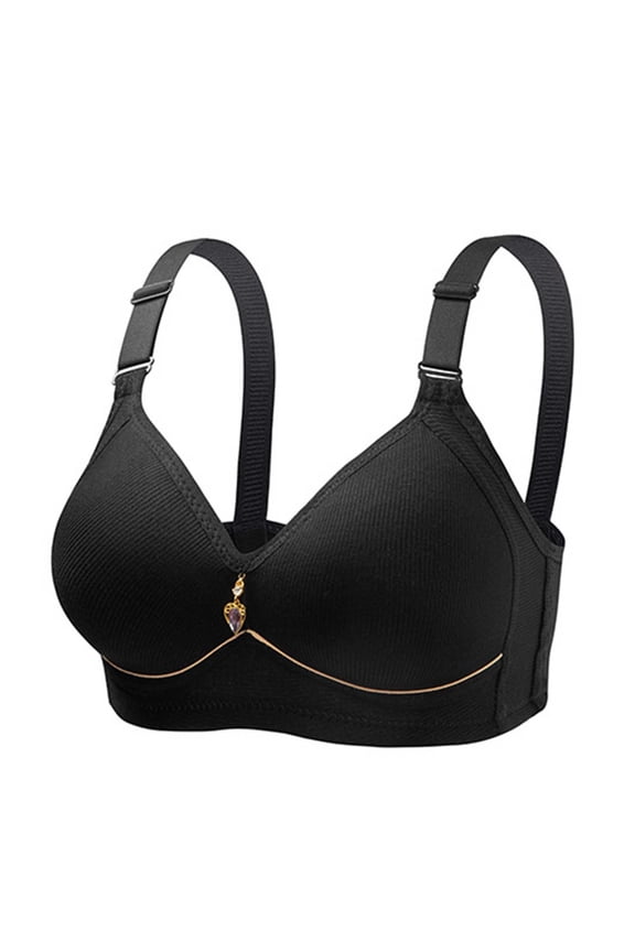 Fall Fashion 65% off Plus Size Bra Ohufall Woman's Comfortable Breathable Bra Underwear No Rims Push up Bra for Women 36B/C-44B/C