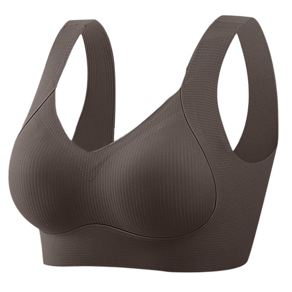 Under $5 Women Plus Size Bra Sawvnm Women's Solid Color Underwear Gathered Without Steel Rings Sexy Suspender Beautiful Back Adjustable Bra Wireless Bras for Women Hot Pink M