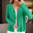 thumbnail image 1 of Fall Fashion Cardigan, Lightweight Soft Knit, Long Sleeve Open Front Coat With Pockets, Orange L, Size S-XXXL, 1 of 9