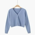 thumbnail image 1 of Fall Fashion Lightweight Soft Knit Cardigan, Long Sleeve Open Front Coat With Pockets, Blue M, Size S-XXXL, 1 of 4