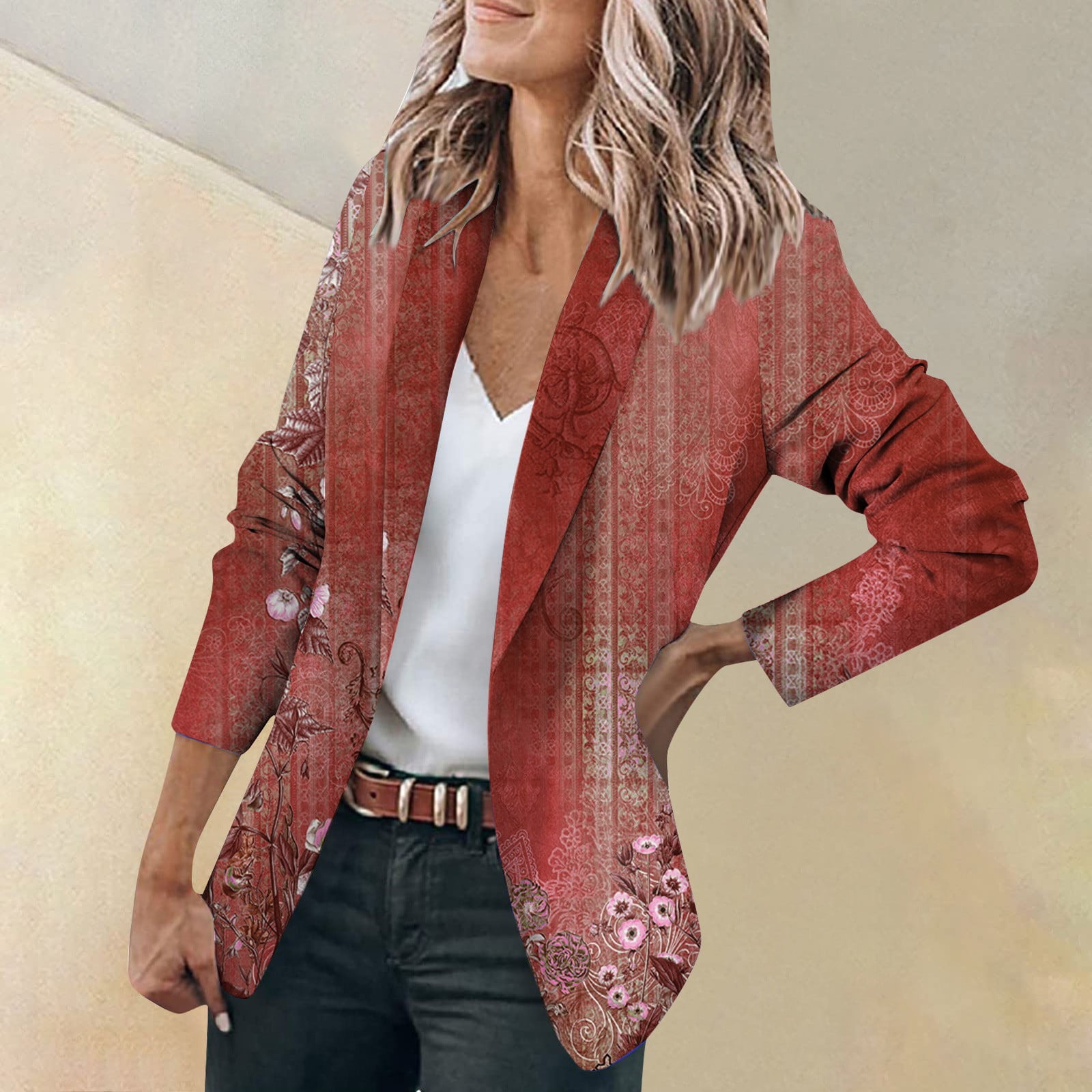 Fall Fashion Line!!! QWANG Women's Plus Size Cargo Pocket Jacket ,Women