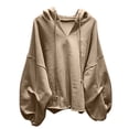 thumbnail image 1 of Spring Fashion Must Haves Lightweight Hoodies for Women Long Sleeve V Neck Shirt Pullover Solid Color Casual Blouses Thin Sweatshirt Hoodie My Items, 1 of 4