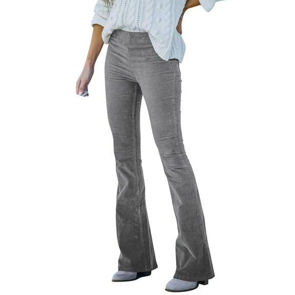 Fall Fashion Must Haves Trousers Casual Gray LWinter Clothing For Women