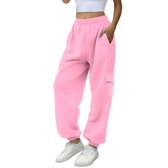Fall Fashion Must Haves Trousers Casual Pink LWinter Clothing For Women