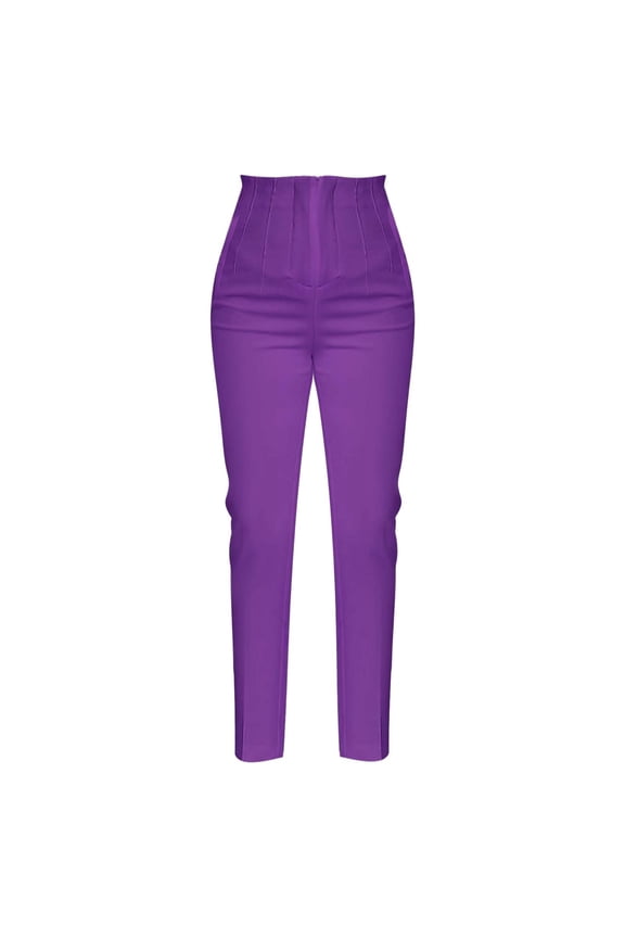 Fall Fashion Must Haves Trousers Casual Purple XXLWinter Clothing For Women