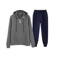 thumbnail image 1 of Fall Fashion Tracksuit For Men 2Pcs Athletic Hoodies Sets Men'S Casual Oversize Solid Color Drawstring Trouser Long Sleeve Hooded Set Running Jogging Sport Suit Set, 1 of 2