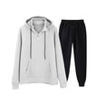 thumbnail image 1 of Fall Fashion Tracksuit For Men 2Pcs Athletic Hoodies Sets Men'S Casual Oversize Solid Color Drawstring Trouser Long Sleeve Hooded Set Running Jogging Sport Suit Set, 1 of 2