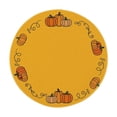 thumbnail image 1 of Fall Faux Linen Round Placemats, 14'' Single Sided Pumpkin Pattern Dining Table Mat, Thanksgiving Home Table Decoration, 1 of 6