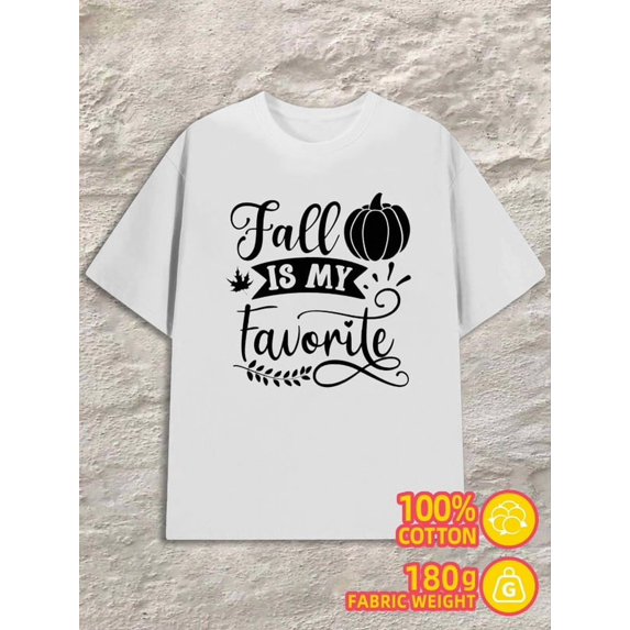 Fall Favorite Tee men 180G 100% Cotton white Fashion Unisex Shirt Short Sleeve tshirts Casual Unisex Shirt Cotton tshirts Basic Unisex Shirt Cotton tshirts