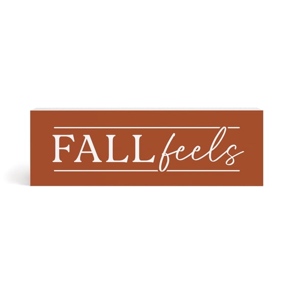 Fall Feels Wood Block Dcor