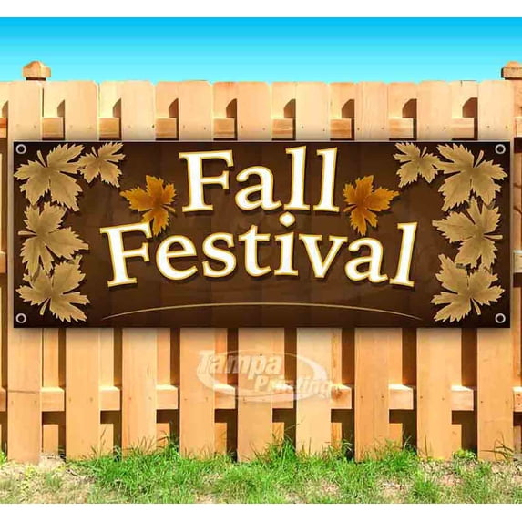 Fall Festival 13 oz Vinyl Banner With Metal Grommets