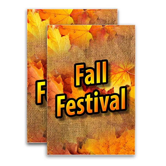 Fall Festival Alt (24" X 36") Vinyl Decal Only (Pack of 2) |Sign|Sticker|Poster