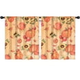 thumbnail image 1 of Fall Festival Rustic Fall Style Kitchen Curtains 2 Pack Rod Pocket,52x63in Kitchen Curtains Fall Holiday Long Curtain, 1 of 5