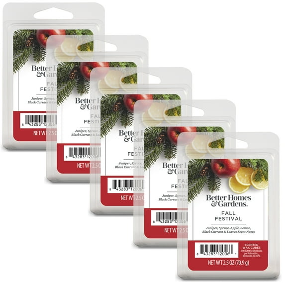 Fall Festival Scented Wax Melts, Better Homes & Gardens, 2.5 oz (5-Pack)