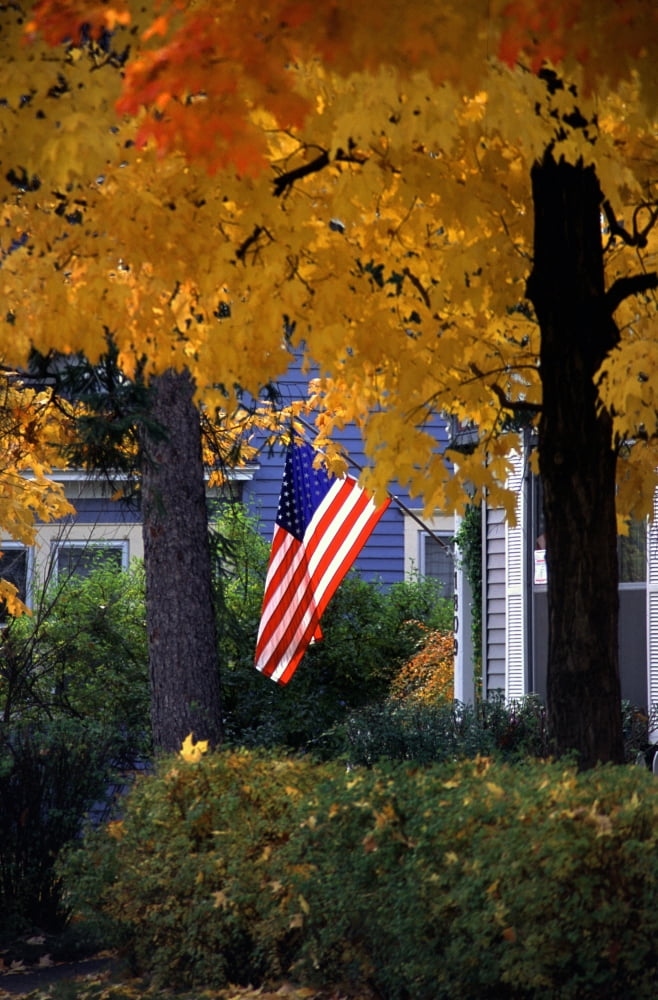 Fall Flag Canvas Art - Doug Ohman (18 x 28)