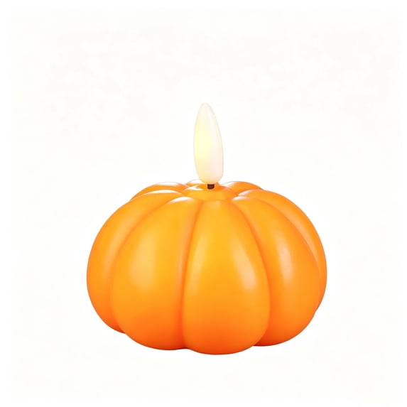 Fall Flameless Candles, Real Wax Pumpkin Shaped Flickering Battery Operated Candles, for Autumn Halloween Home Party Decor