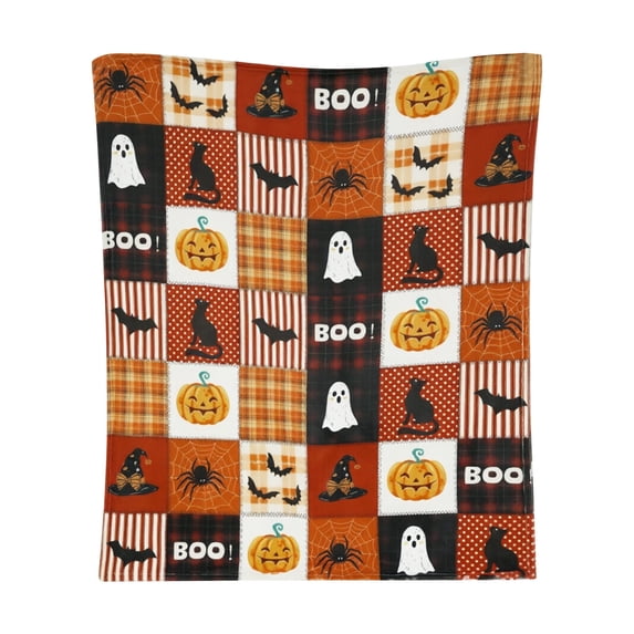 Fall Flannel Fleece Throw Blanket, Halloween Thanksgiving Multiple Patterns Soft Plush Warm Blanket, Decorative Holiday Blanket for Couch Bed Sofa Home Decor