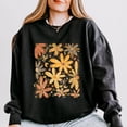 thumbnail image 1 of Fall Floral Glitter - Women's Lightweight Garment Dyed Sweatshirt, 1 of 14
