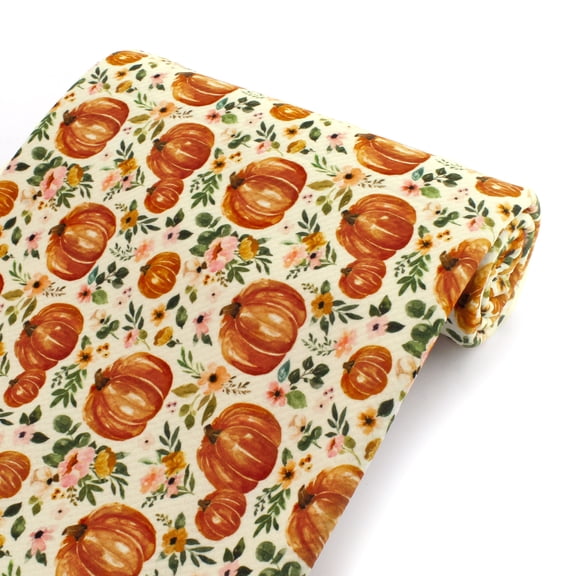 Fall Floral Pumpkins Bullet Fabric 6" Strip