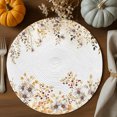 thumbnail image 1 of Fall Floral Round Braided Placemats Set of 2, Wildflower Plant Heat Insulation Place Mats Washable Non-Slip Table Mats for Kitchen Dining Party, 13 Inches, 1 of 8