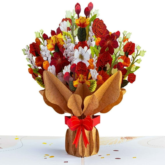 Fall Flower Bouquet Pop Up Card
