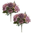 thumbnail image 1 of Fall Flowers Artificial for Decoration 2PC Artificial Peony Silk Flowers Real Looking Bouquet for Wedding Centerpiece, Table Decoration, Mother's Day Gift, 1 of 1