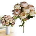 thumbnail image 1 of Fall Flowers Artificial for Decoration 7 Head Artificial Peony Flower Arrangement Dining Table Centerpieces for Kitchen Bridal Wedding Decor Realistic Peonies, 1 of 1
