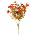 thumbnail image 1 of Fall Flowers Artificial for Decoration, Artificial Fall Mums Flowers for Outdoors, Fake Flowers Daisy Eucalyptus Realistic Uv Resistant for Garden Patio Porch Home Decor (7, Orange-Green Leaves), 1 of 9