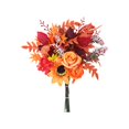 thumbnail image 2 of Phoenix Silk Yellow Sunflowers Bush – 19 Bouquet, Satin Artificial Flowers, 11-4664 YL 2 of 6