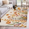 thumbnail image 1 of Fall Flowers Kitchen Runner Rug 2.7x5 Washable Runners for Hallway Non Slip Country Watercolor Floral Herbs Plants Large Area Rug Indoor Floor Carpet for Bathroom Laundry Entryway Bedroom Living Room, 1 of 8