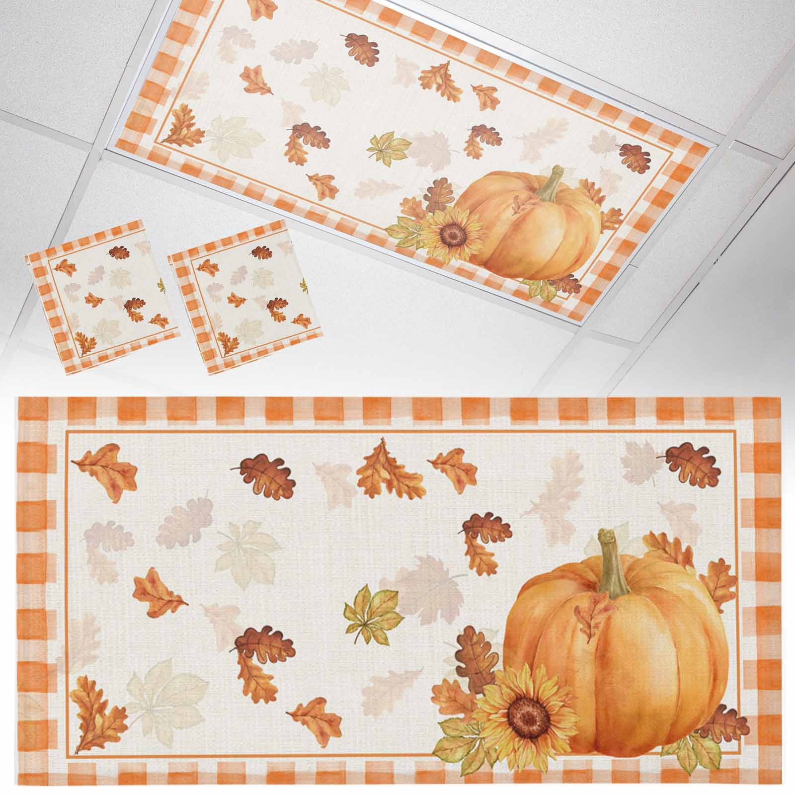 Fall Fluorescent Light Covers for Ceiling Lights Autumn Maple Leaf ...