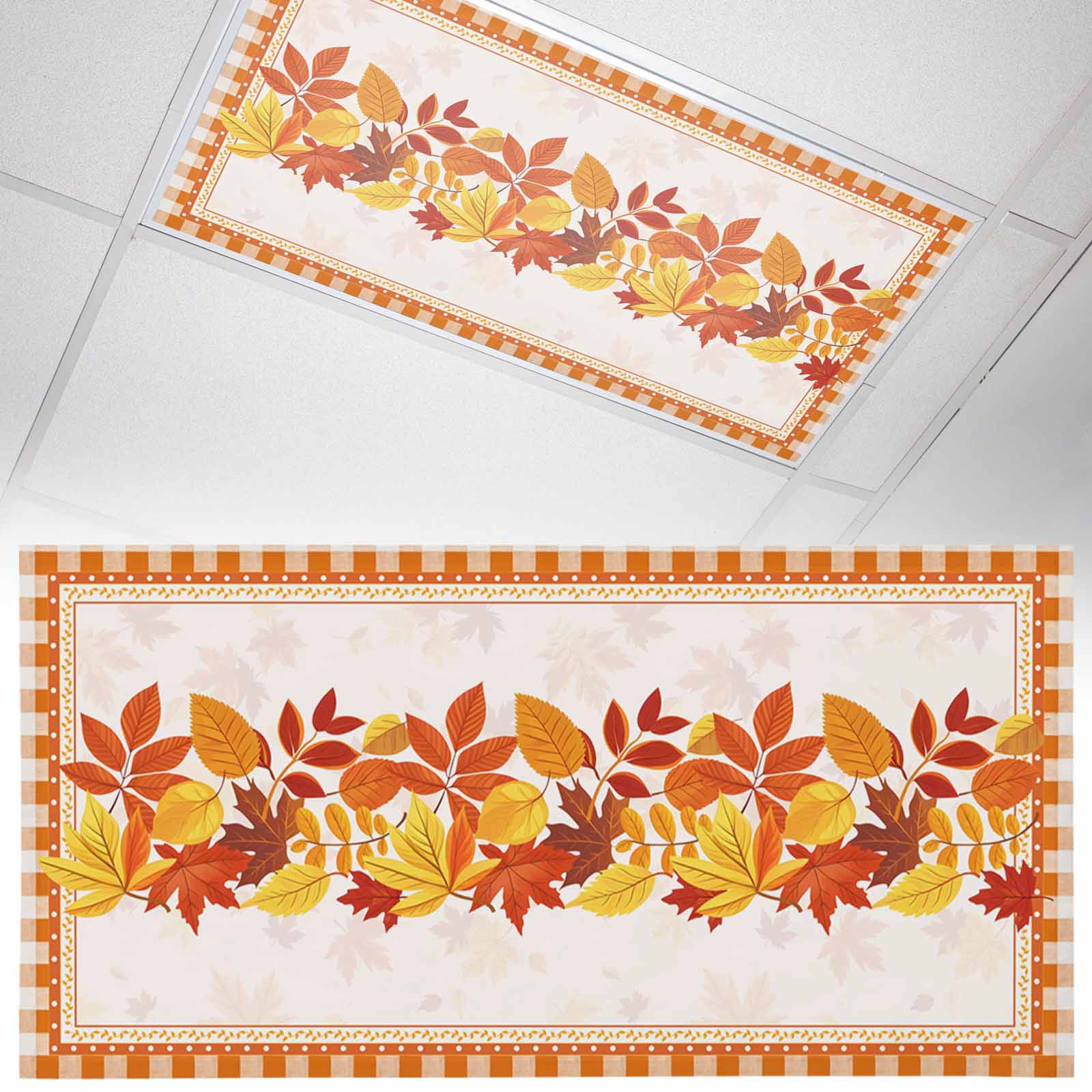 Fall Fluorescent Light Covers for Ceiling Lights Autumn Maple Leaves ...