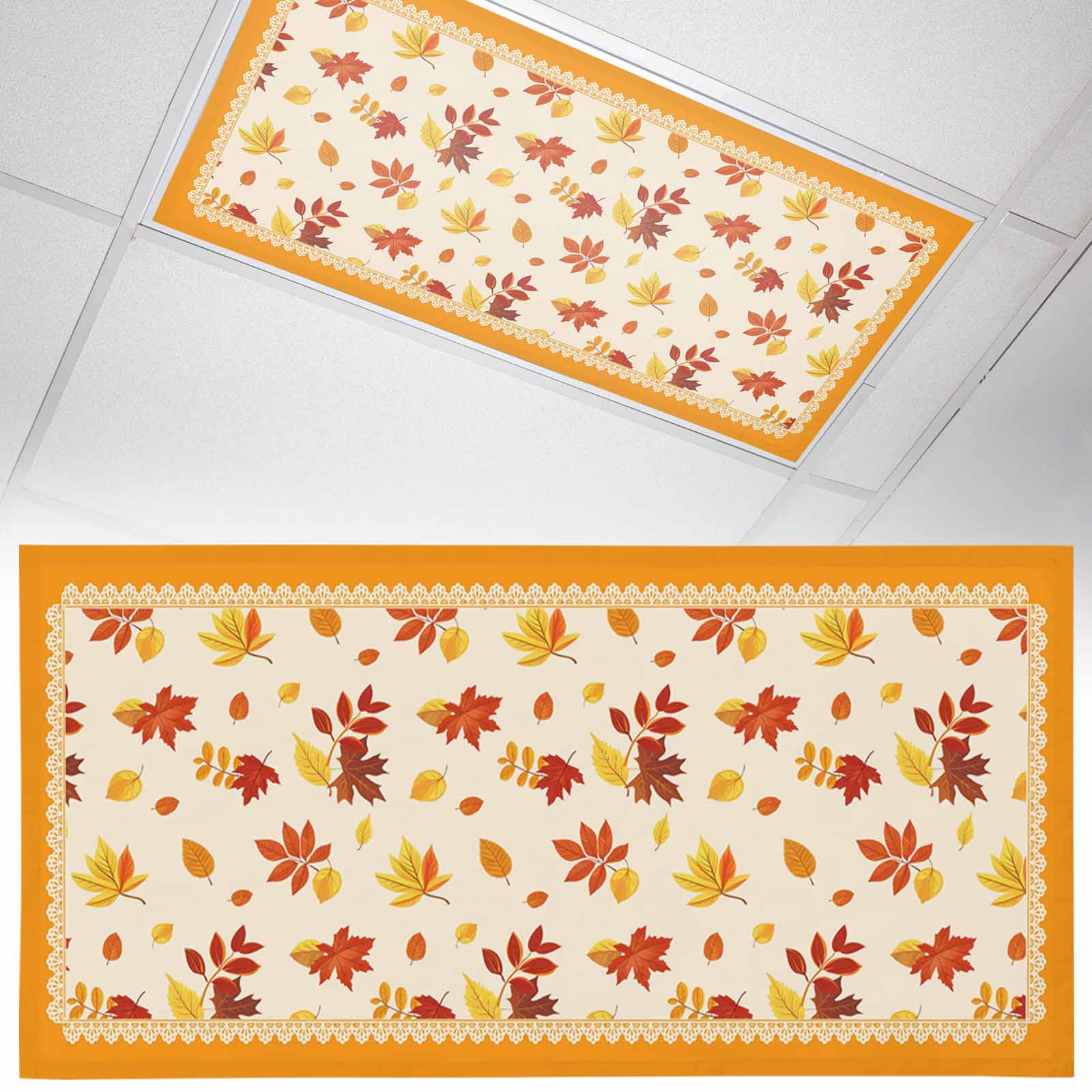 Fall Fluorescent Light Covers for Ceiling Lights Autumn Maple Leaves ...