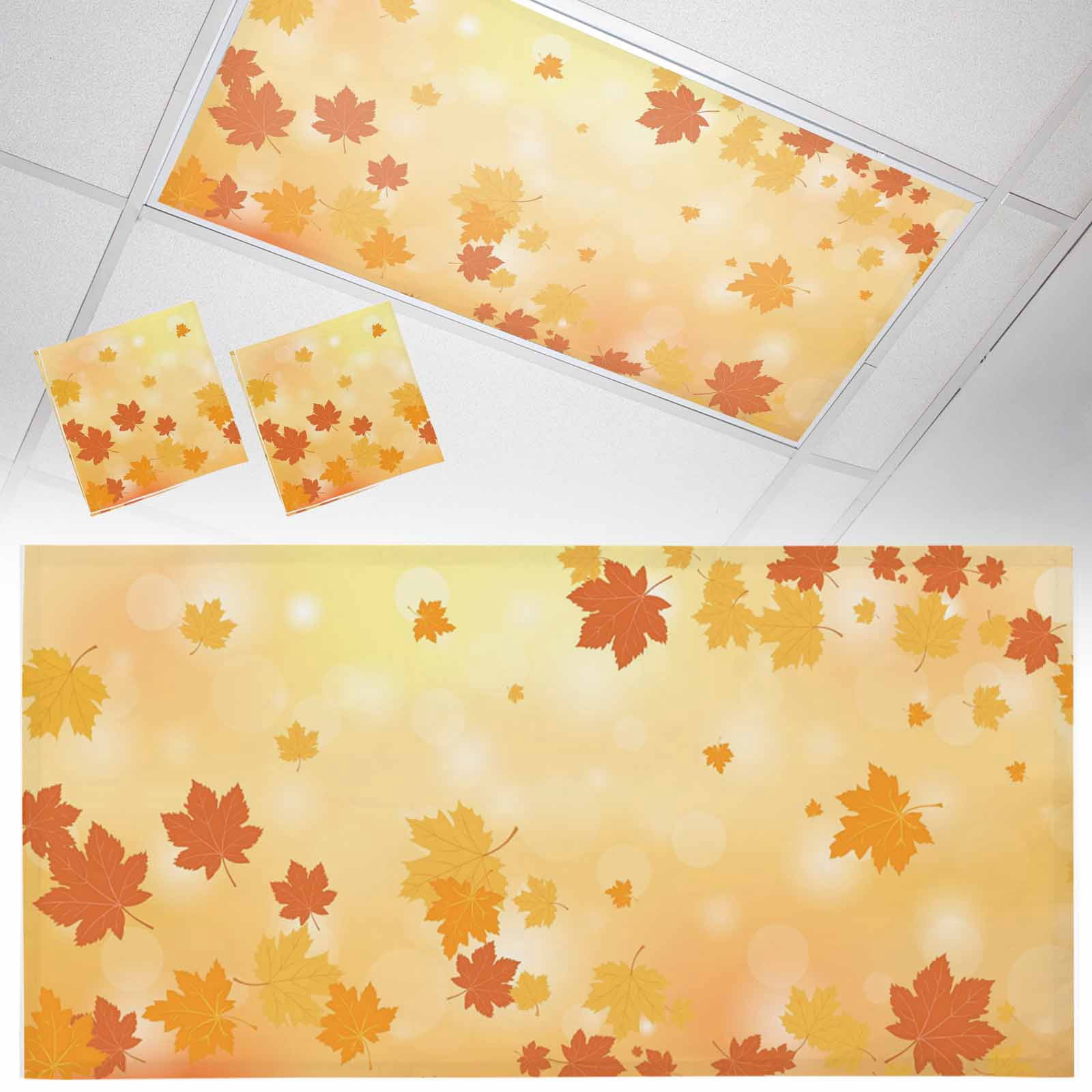 Fall Fluorescent Light Covers for Ceiling Lights Fall Maple Leaves ...